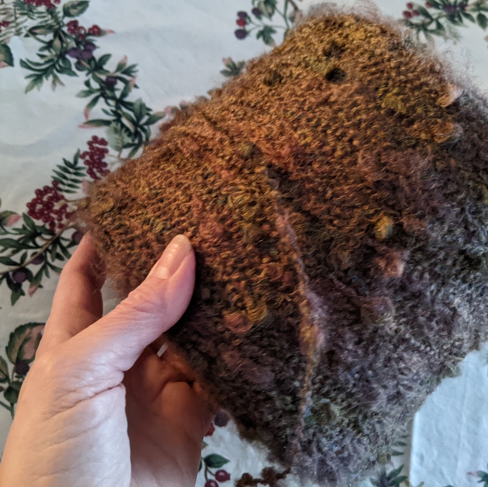 Soft French Boucle Brown cone yarn, mixture of fibers, Made in France - Picture 10 of 13